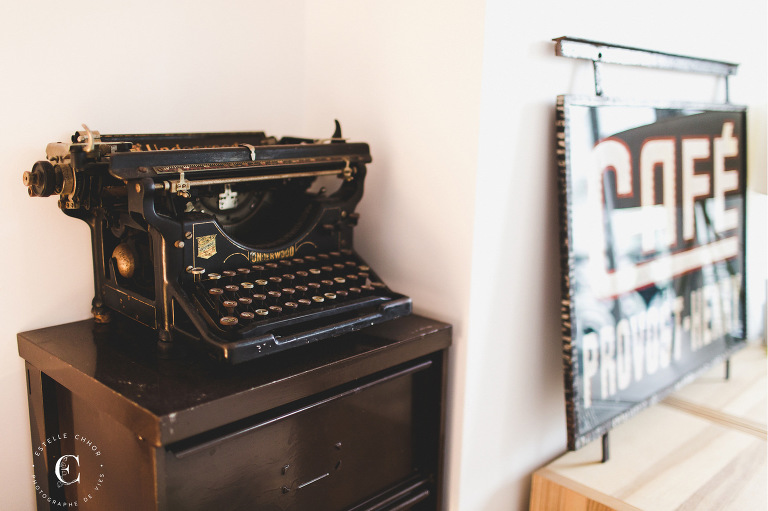 déco vintage machine à écrire