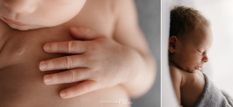 photo macro sur main de bébé naissance montpellier