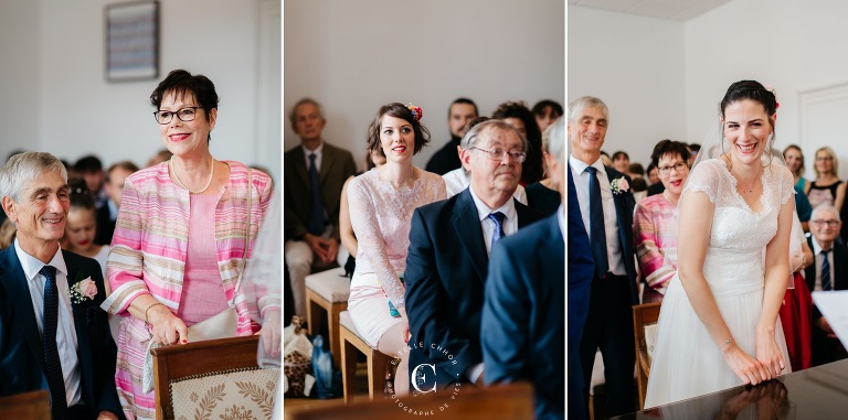 émotion des invités mariage civil photo